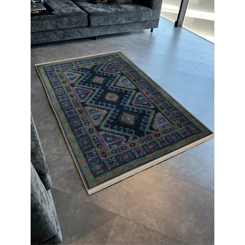 Tapis marocain en polypropylène à imprimé numérique Kalahni, Rectangle 5 pi x 6 pi 7 po