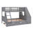 Solid Wood  Floor Bunk Beds With Trundle ,Built-In Desk, Three Storage Drawers And Shelf-362444359