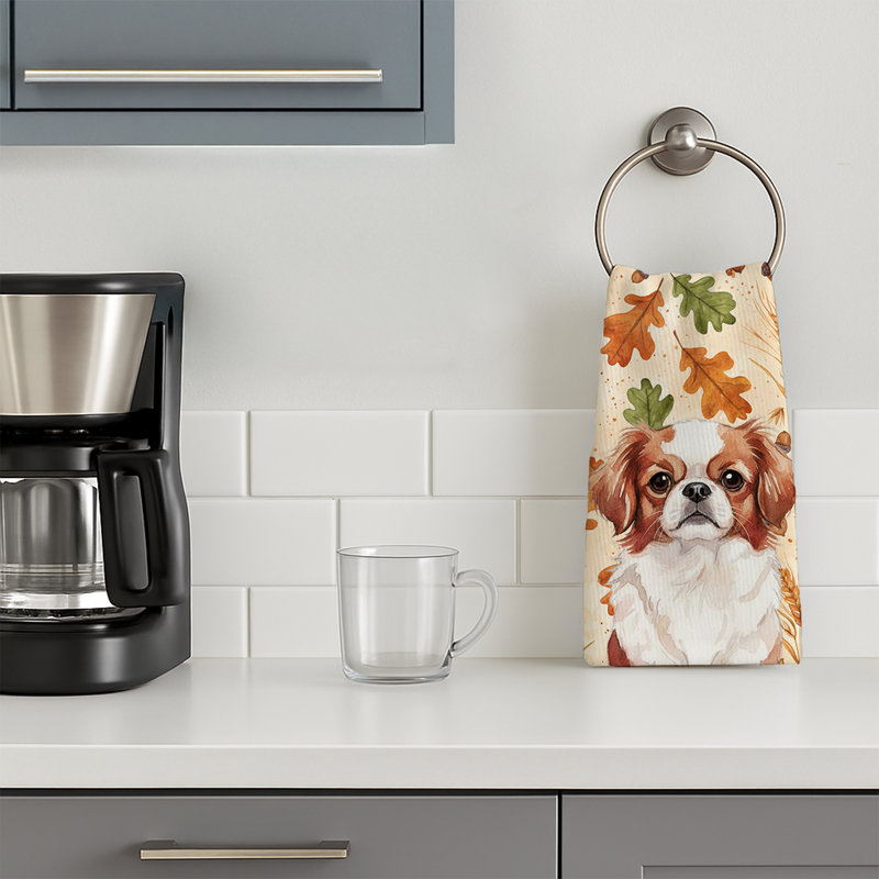 Serviette de cuisine rouge et blanche, Red and White Japanese Chin