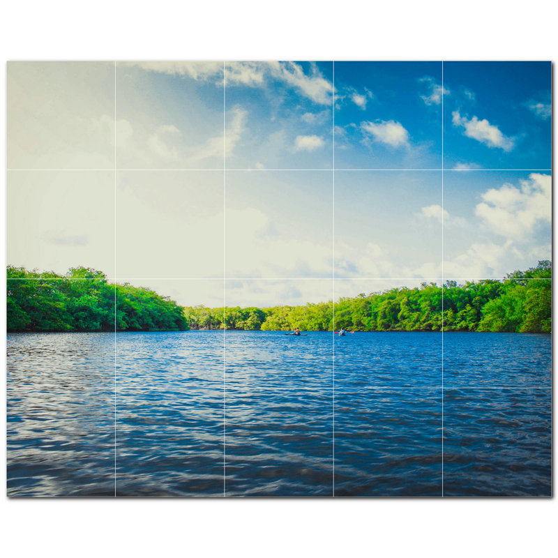 Murale décorative en céramique 4,25 po x 4,25 po
