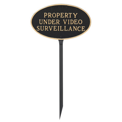 Property Under Video Surveillance Statement Garden Sign