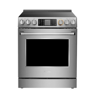 Stainless Steel 30"" Slide-In Electric Range, 5-Burner Cooktop, 5.7 Cu. Ft. Capacity True Convection Oven, Air Fry  with Built-in Self-Clean Mode -  FOTILE, RES30551