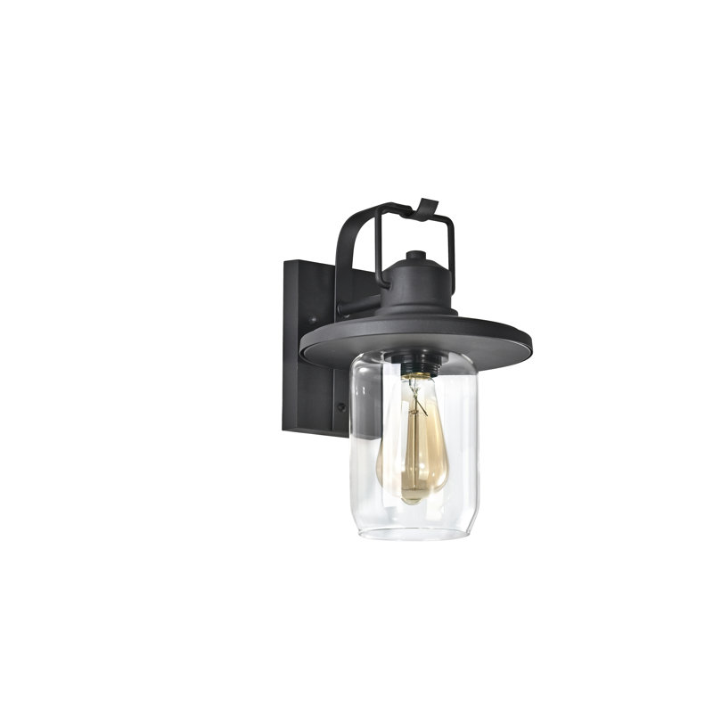 Bowerman Steel Wall Light, Textured Black