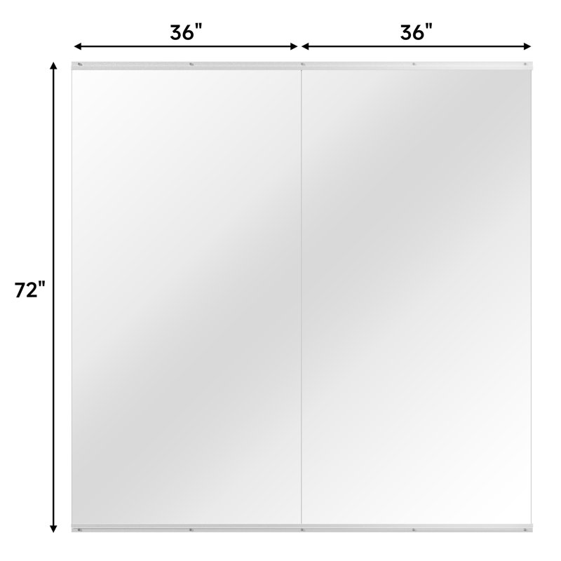Workout Mirrors for Home Gym, 2, 72" x 72", Square