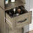 3-Piece Bathroom Storage Cabinet Set With Wall Cabinet & Set of 2 Tall Narrow Cabinet , Farmhouse Barn Door Design, Grey-1205115572