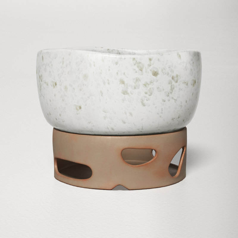 Danny Handmade Ceramic Pot Planter, 6.5" H x 8" W x 8" D