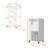 1-Door Bar Cart with Wine Rack and Casters White-452064832