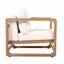 Ensemble d'extérieur en bois d'acacia: 2 fauteuils club + table d'appoint à lattes rustiques