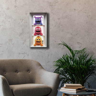 'Welcoming Monsters' by Ann Klee Canvas Wall Art, 12" x 24"