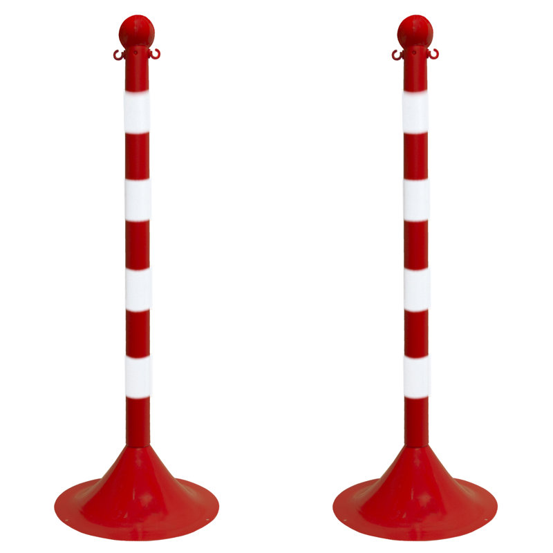 Poteau de poteaux à rayures, Rouge/blanc