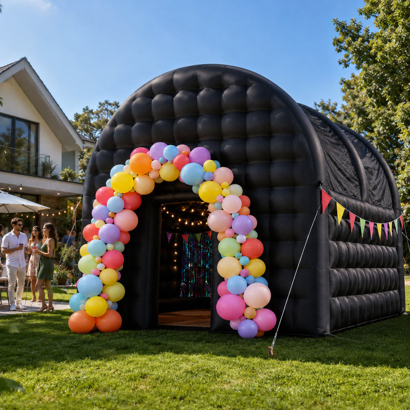 Tente de boîte de nuit gonflable avec ventilateur pour le spectacle d'exposition de soirée disco (sans lumières DEL)