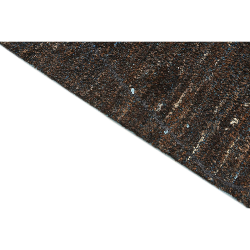 Tapis bleu et brun Ottilie