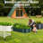 6x3x1 Ft Oval Galvanized Steel Raised Garden Bed Kit with Removable PVC Cover, Mesh Netting & Open Base-927020730
