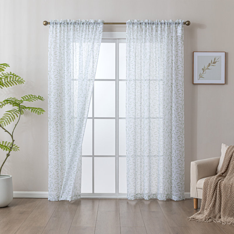 Ensemble de 2 voilages plissés Sleep Zone, Blanc, L 52 po x L 72 po