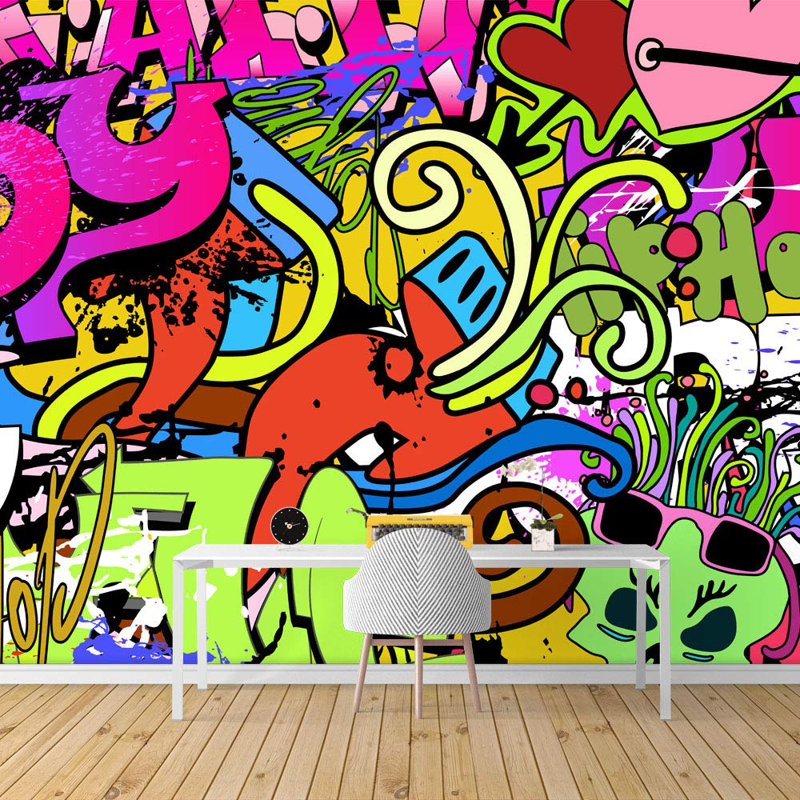 Peinture murale vibrante Graffi Street Paint Graffiti05, L 144 po x l 100 po