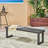Wood Bench In Dark Grey - Ideal For Outdoor Social Gatherings, 60" W X 15" D 18" H Patio Functional And Stylish, 61.23"w 15.33"d 18.4"h