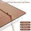 Table basse rectangulaire, plateau en verre trempé avec pieds en métal blanc, table moderne en verre de salon-269296101