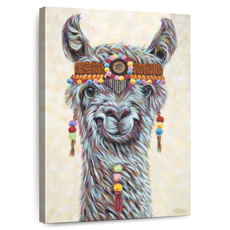 Brampt Hippie Llama I, 36" H x 24" W