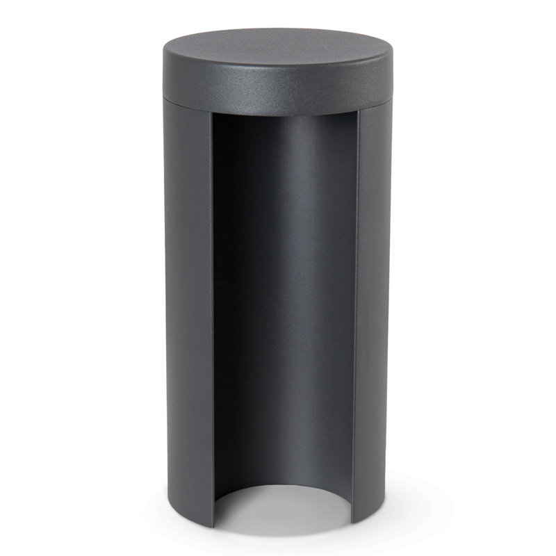 Dismukes Anthracite Integrated LED Metal Bollard Light, 25cm H x 12cm W x 12cm D