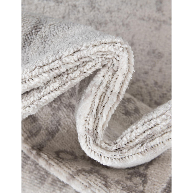 Tapis oriental ivoire / gris Ariella, Carré 6 pi