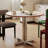 White Silver Round Sintered Stone Dining table