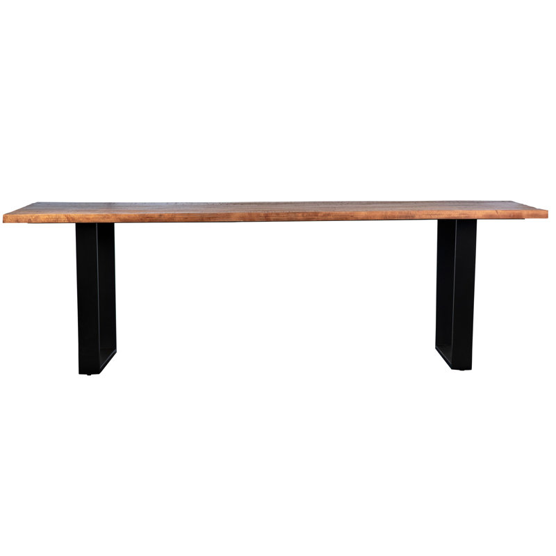 Castro 96" Rectangular Acacia Wood Dining Table, Medium Brown