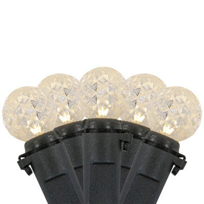 LED G12 Berry Christmas Lights - 16' Black Wire - 50 Ct