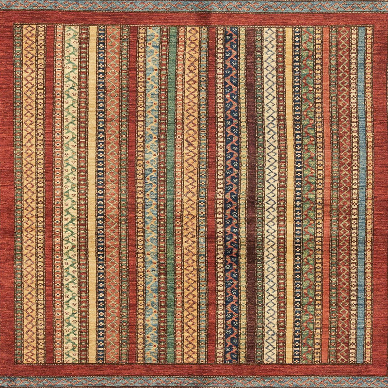 Abstract Indoor Rug, Square 4'