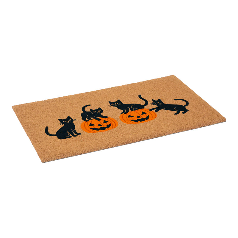 Mischief Halloween Cats Doormat, 24" x 36", 24" W x 36" L