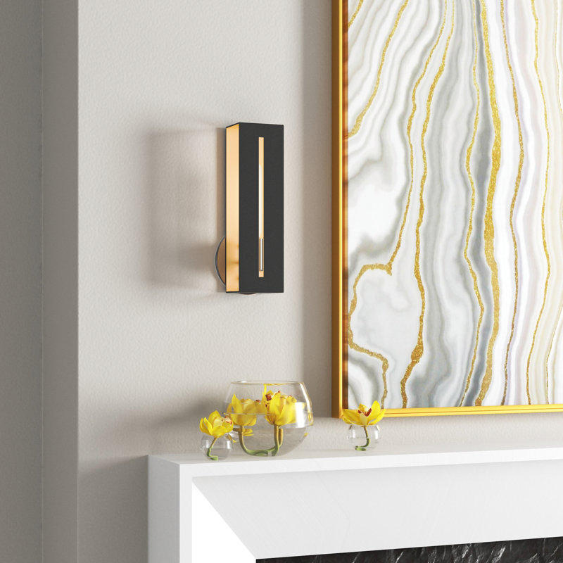 Columbus Steel Armed Sconce, Polished Chrome