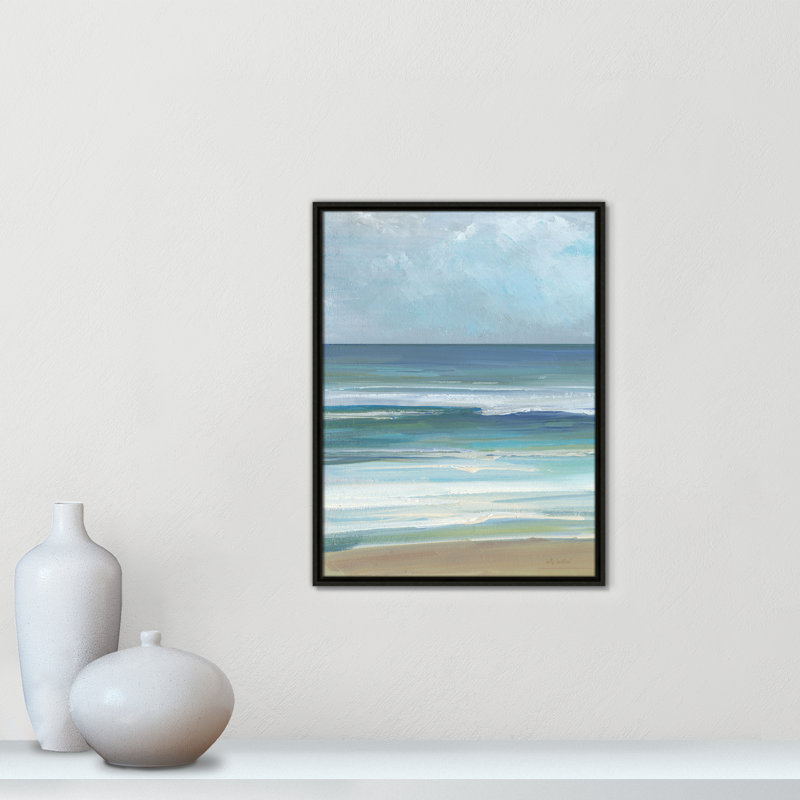«Gentle Waves I Print» par Sally Swatland, Espresso, H 25,5 po x l 19,5 po