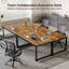Bureau 54 po avec prises de courant, bureau d'ordinateur 1,2 po d'épaisseur, table de bureau, brun rustique-733705300-733705301