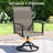 4-Person Square Patio Dining Set with Dining Table and 4 Textilene Swivel Dining Chairs-342068140