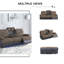 Canapé inclinable électrique 88 po avec chargeur sans fil et éclairage DEL - tissu respirant, table pliable-589093655-589093656