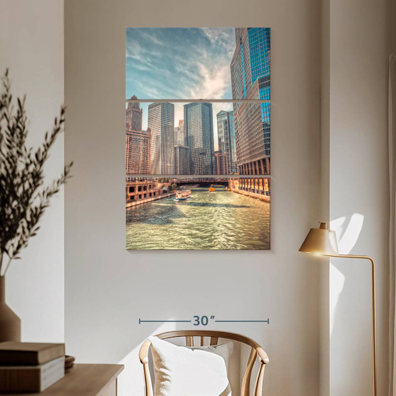 Nicci Exploring Chicago River, 65" H x 42" W