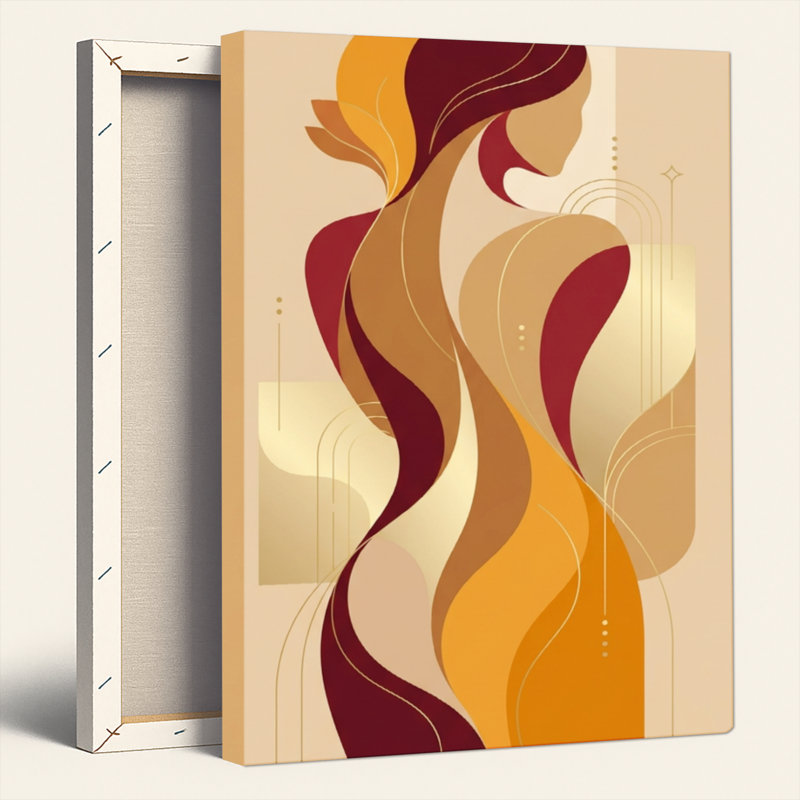 «Abstract Waves», reproduction d'art sur toile, ensemble de 1, H 24 po x l 16 po, Wrapped Canvas