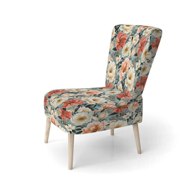 Chaise d'appoint rembourrée Boho Pastel Blooms