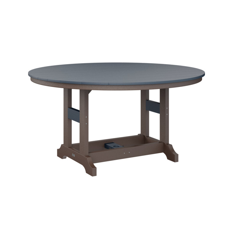 Table de bar ronde Berlin Classic, Marine, Chocolat / Brun