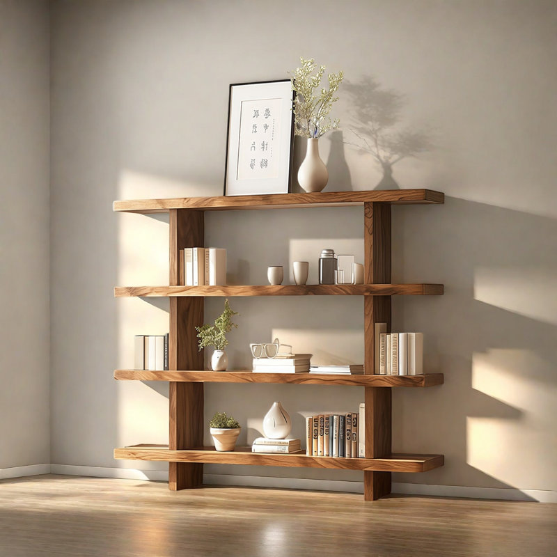 Simple, novel and trendy bookcase, (4 Shelves) 62.9"H x 39.3"W x 7.8"D