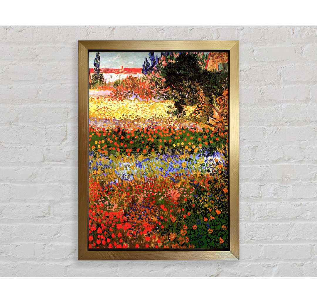 Van Gogh Flowering Garden von Vincent Van Gogh - Einzelbildrahmen Kunstdrucke