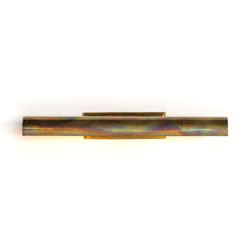 Clement Wall Mounted Picture Light, Burnt Brass, 3.25" H x 24" W x 8" D