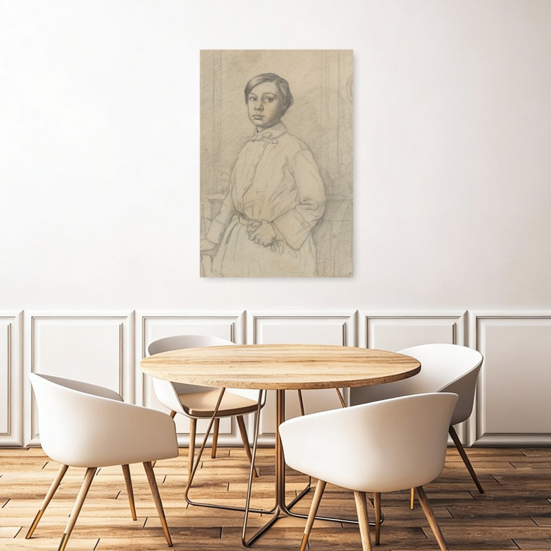René De Gas [Recto], 1855, Portrait abstrait contemporain, Estampe murale, H 48 po x l 32 po