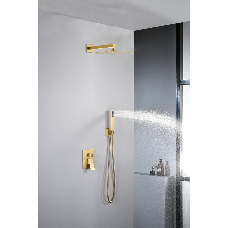 All-In-One Kit with Rough in-Valve, Brushed Gold