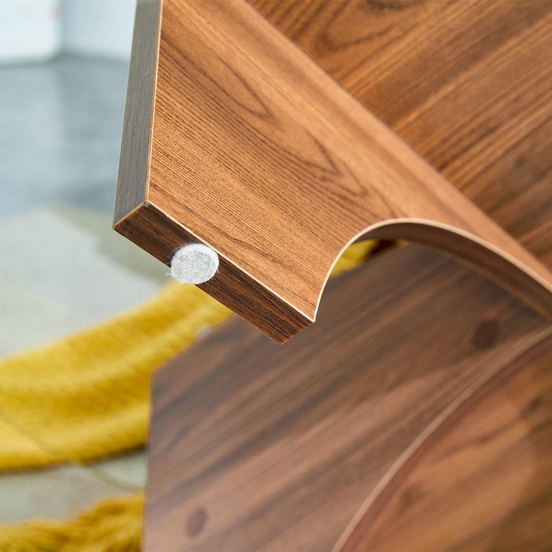 Table basse en verre, Bois brun