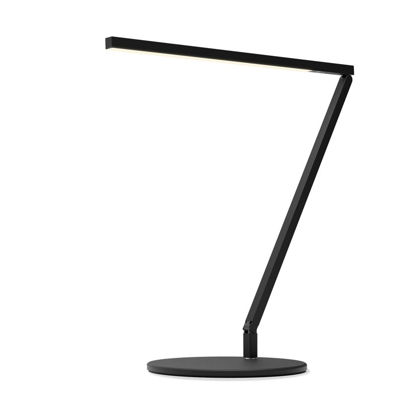 Lampe de bureau à DEL Z-Bar Solo PRO Gen 4 avec base de bureau, Noir mat