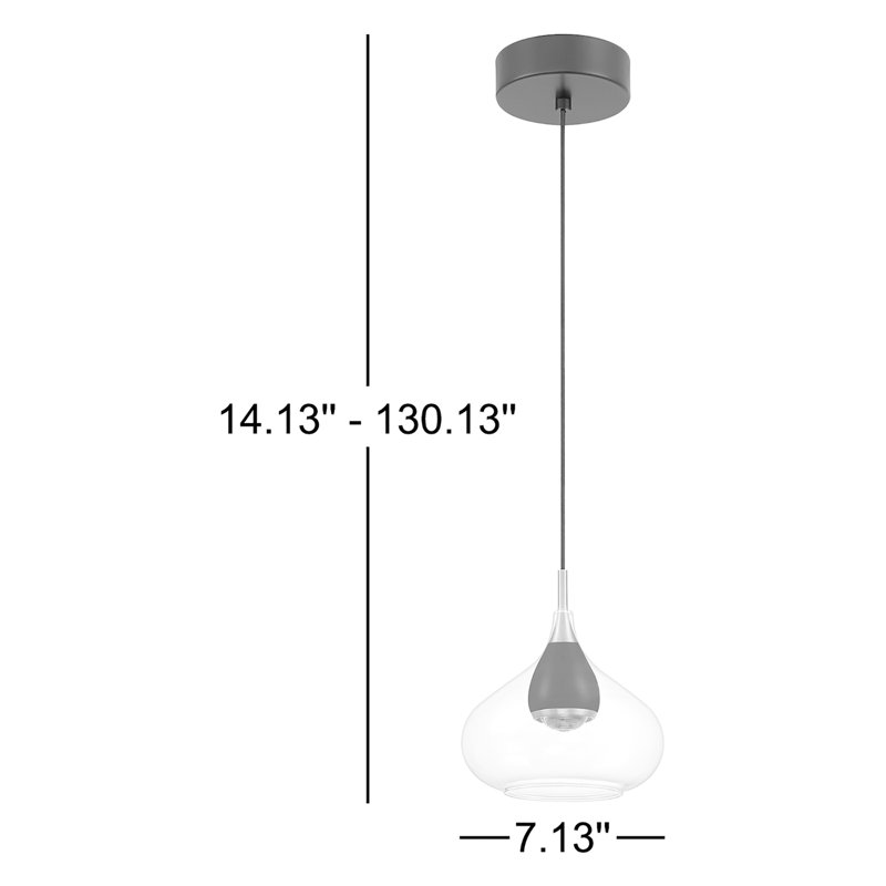 Luminaire suspendu doré à 1 lumière Demetra