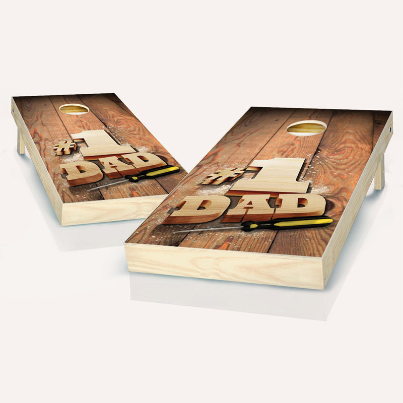 #1 Dad Screwdriver Cornhole Set