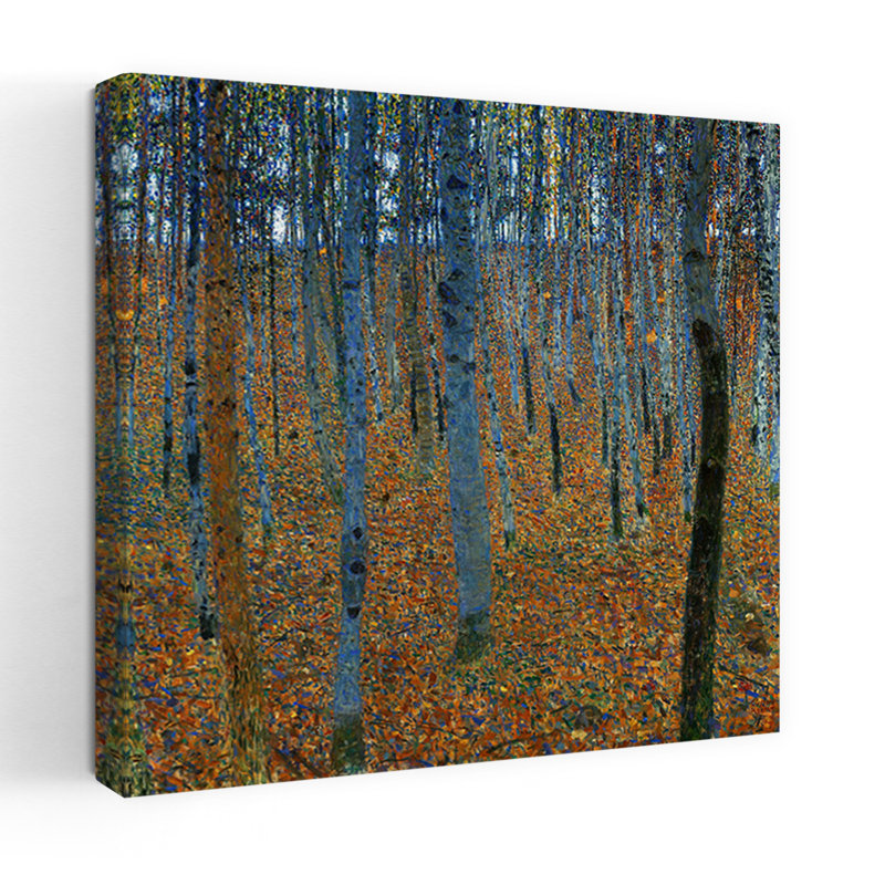 Beech Grove I, paysage contemporain abstrait, art naturel, H 36 po x l 36 po