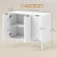 Buffet 36 po, armoire avec tablettes réglables, blanc
