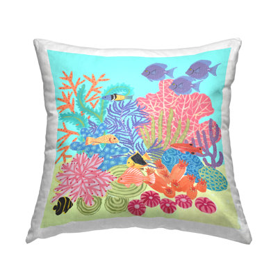 Coussin décoratif Under Life Sea Life par Maret Hensick